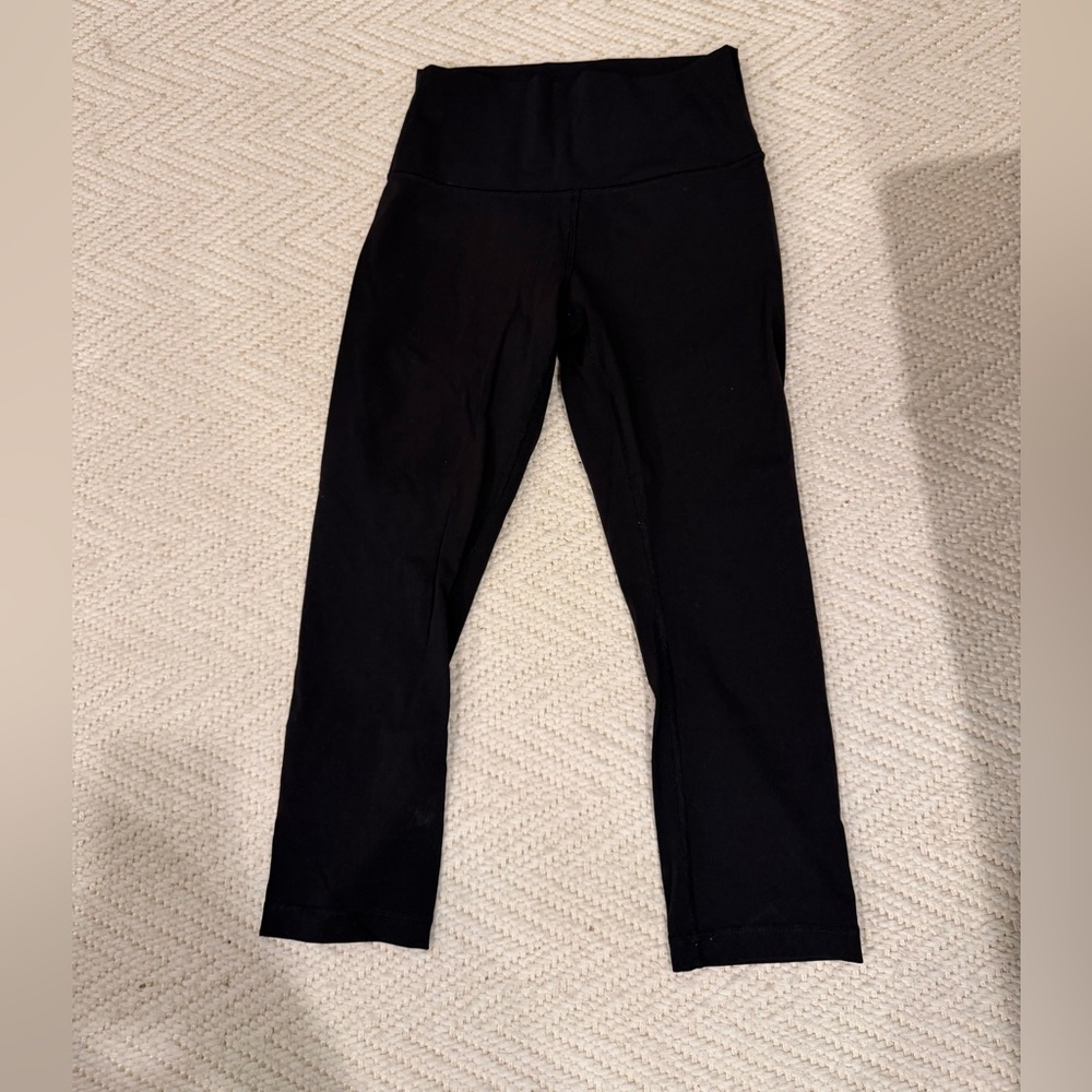 Women’s Lulu Lemon Black Leggings, cropped size 6